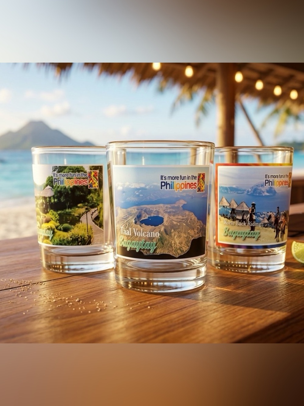 Philippines Souvenir shot glasses- set of 3